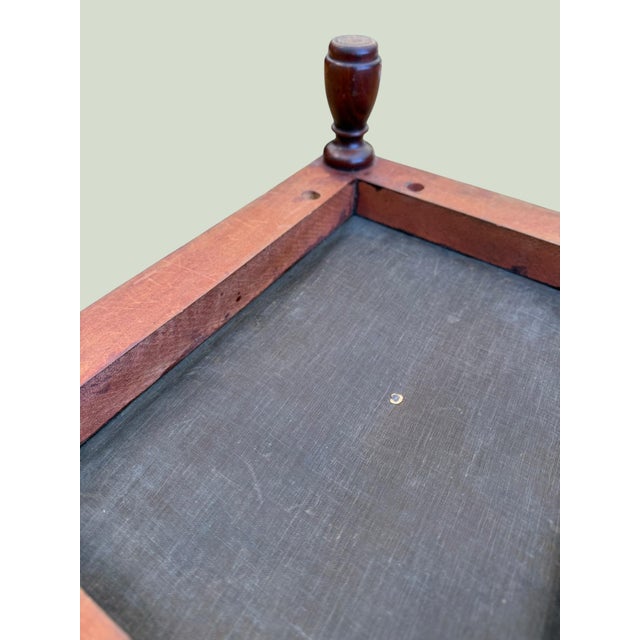 Antique Victorian Embroidered Mahogany Footstool For Sale - Image 9 of 10