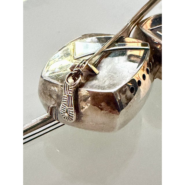 Antique 950 Sterling Japanese Shamisen Instrument Salt and Pepper Shakers For Sale - Image 11 of 12