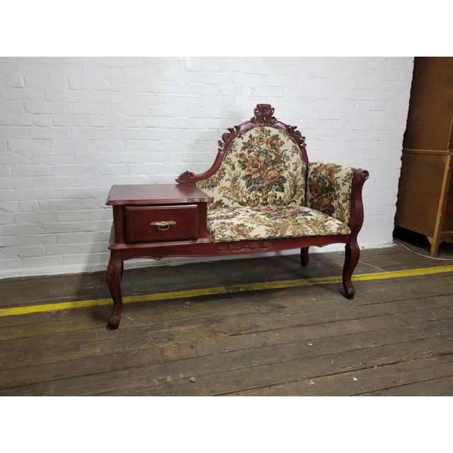 Vintage Victorian Style Gossip Telephone Bench Settee Chairish