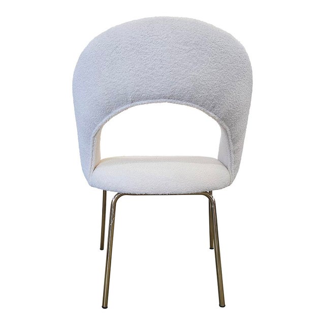 White Bloucle Chair, 1980s For Sale - Image 3 of 10