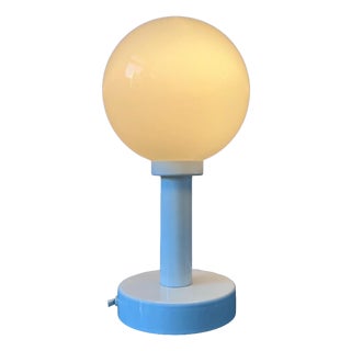 Mid-Century Space Age White Opaline Glass Table Lamp For Sale