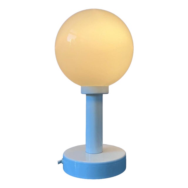 Mid-Century Space Age White Opaline Glass Table Lamp For Sale