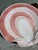 A beautifully crafted scallop shell-form ceramic dish by Fitz and Floyd, rendered in soft blush pink and white with...