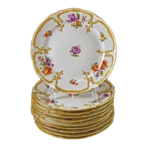 19th Century KPM Neuzierat Dessert Plates - Set of 10