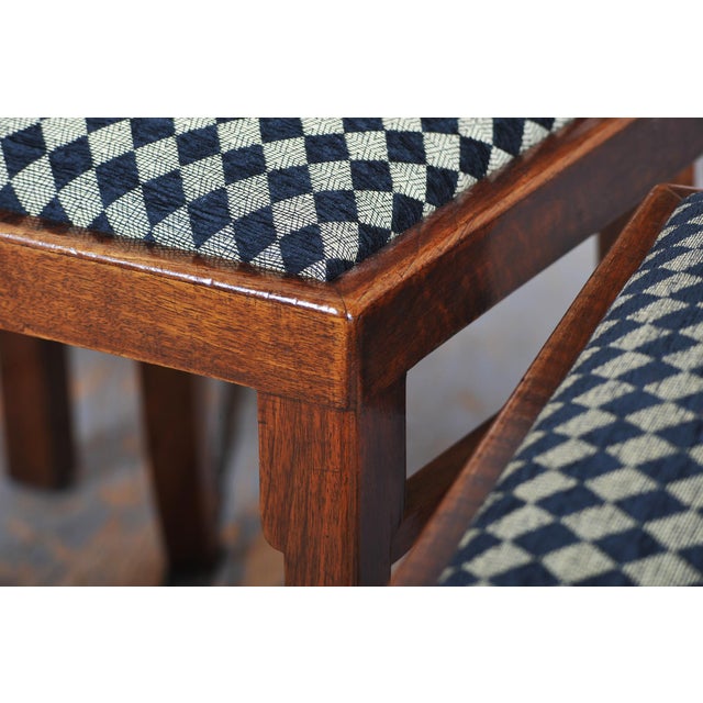 Brown Vintage Art Deco Chairs in Beech and Walnut Veneer, Czech, 1920s, Set of 4 For Sale - Image 8 of 17