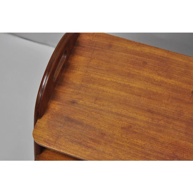 Brown Mid Century Danish Modern Teak Wood Magazine Rack Book Stand Bookcase Side Table For Sale - Image 8 of 18