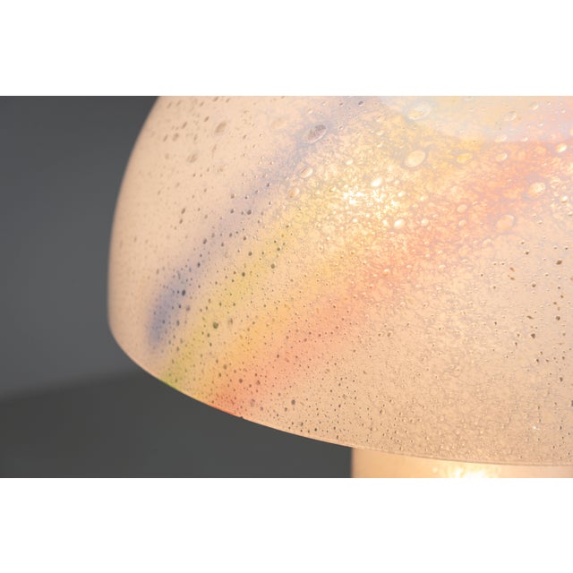 Table Lamp in Bubble Glass with Rainbow Coloured Details from Doria Leuchten, 1970s For Sale - Image 17 of 18