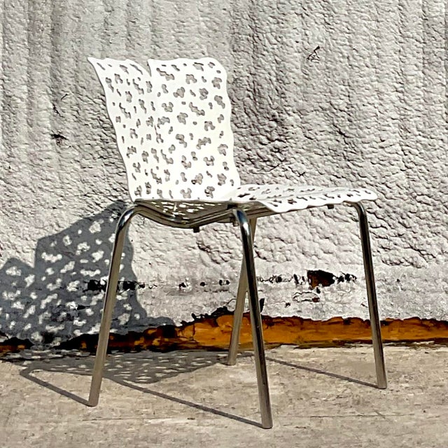 Vintage Contemporary Cutout Topiary Chair After Richard Schultz For Sale In West Palm - Image 6 of 6