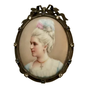 J. Zasche Signed Porcelain Miniature, Circa 1840 Royal Vienna Porcelain Factory