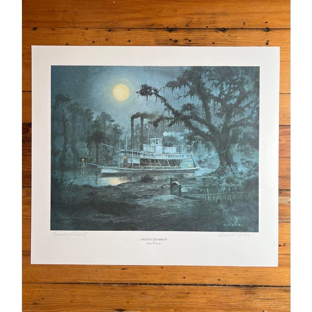 Late 20th Century ‘Ghostly Steamboat’ by Robert M. Rucker - Signed Print For Sale - Image 5 of 8