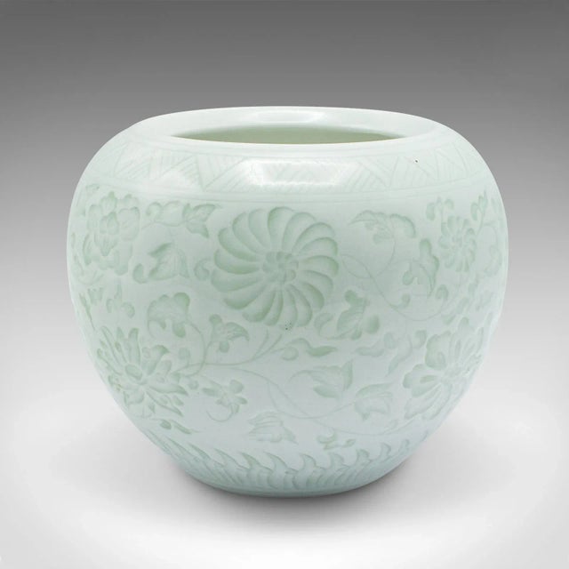 This is a small vintage bowl vase. A Chinese, ceramic decorative urn, dating to the Art Deco period, circa 1930. Charming...