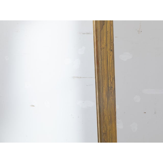 French Turn of the Century 1900s Narrow Giltwood Split Mirror with Molded Frame For Sale - Image 10 of 10