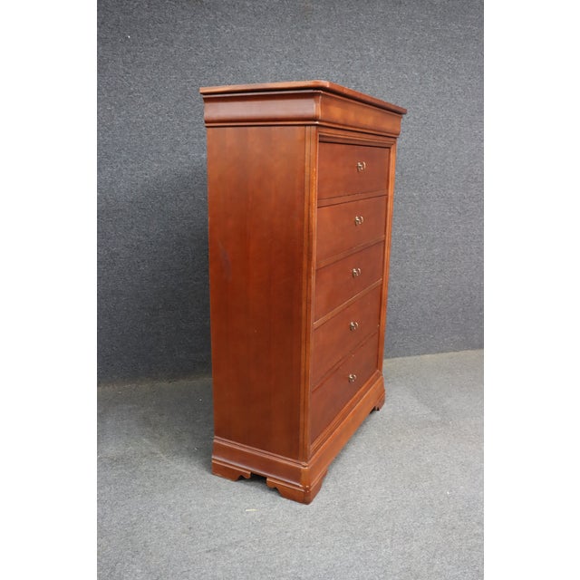 Thomasville Impressions Louis Philippe Style Cherry Gentleman’s Chest For Sale - Image 9 of 12