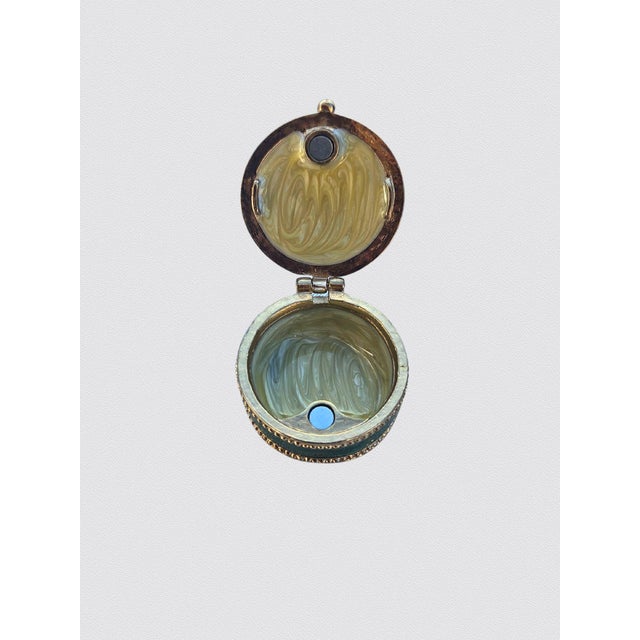 Bright Green Green Elephant Pill Box Trinket Box – May Birthstone Gift – Mini Jewelry Keepsak For Sale - Image 8 of 12