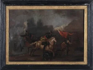 French School Artist, War of the Vende, Oil on Canvas
