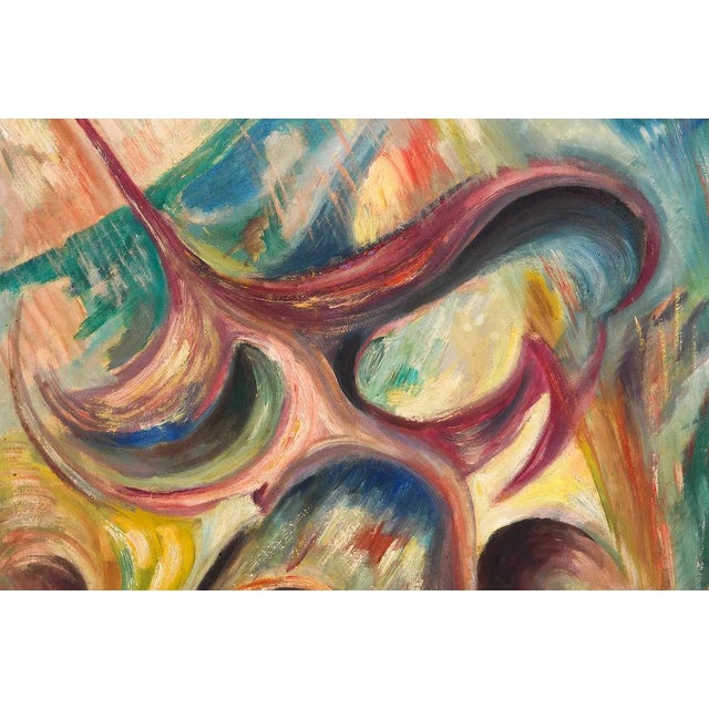 A good, vintage, abstract expressionist painting. The work has almost surrealistic twist and displays a very good use of...