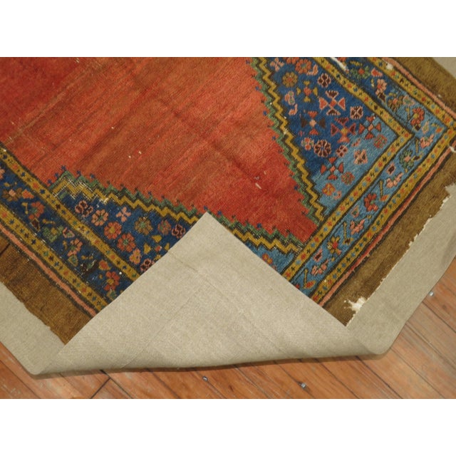 19th Century Antique Zabihi Collection Bakshaish Rug on Fabric Textile For Sale - Image 5 of 9