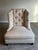 Late 20th Century Late 20th Century Baker Furniture Tufted Wing Chair With Matching Ottoman For Sale - Image 5 of 12