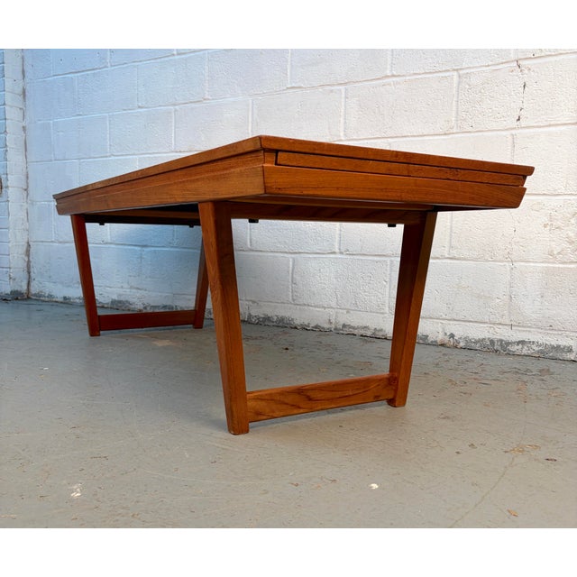 Mid 20th Century Mid-Century Danish Teak Extending Coffee Table For Sale - Image 11 of 12