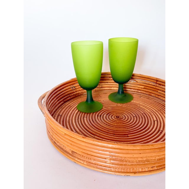 1970's Italian Style Pencil Reed Tray For Sale - Image 9 of 11