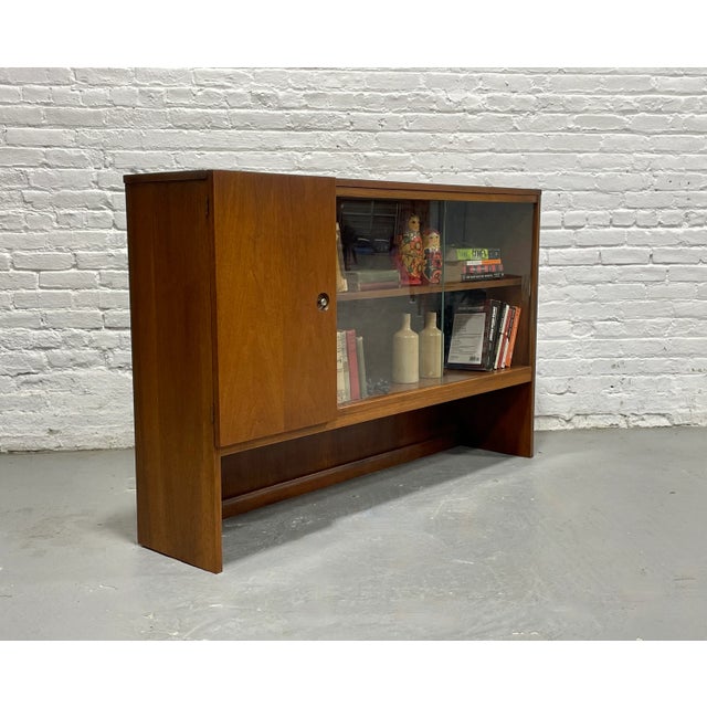 Wood Mid Century Modern Walnut Danish Bookcase / Hutch, C. 1960's For Sale - Image 7 of 10