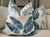Brunschwig and Fils “Martil Emb” in Blue Embroidered Pillow - A 22" Pair For Sale - Image 4 of 4