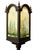 Early 20th Century Arts & Crafts Torchiere W/ Hand Painted Art Glass For Sale - Image 5 of 8
