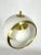 1960s Italian Pendant in Gilded Aluminum and Opaline from Stilux Milano, 1960s For Sale - Image 5 of 11