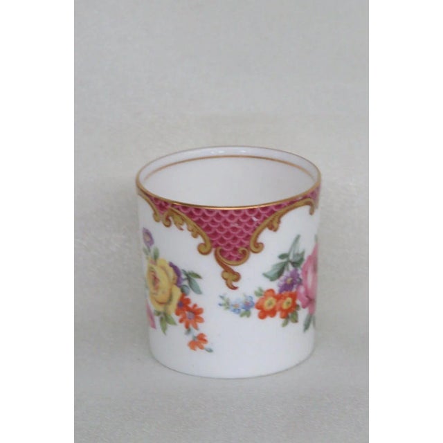 English Aynsley England Bone China Pink Floral Small Demitasse Espresso Cup For Sale - Image 3 of 7