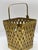 Large Vintage Woven Brass Basket Handled Basket For Sale - Image 12 of 12