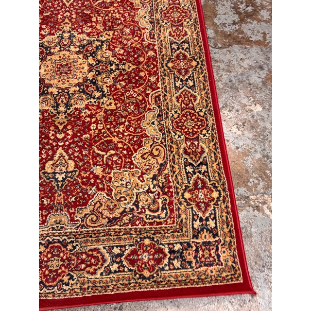 Late 20th Century 4ft 4in × 6ft 4in Traditional Medallion Area Rug For Sale - Image 5 of 12