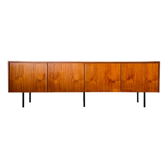 Minimalist Scandinavian Teak Sideboard, 1960s For Sale