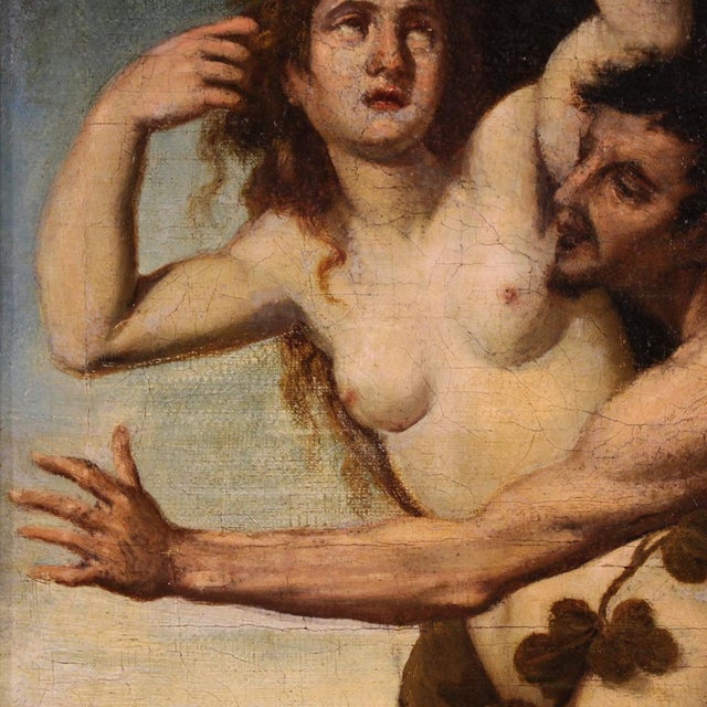 Italian Artist, The Expulsion of Adam and Eve from the Garden of Eden, 1640, Oil on Canvas, Framed For Sale - Image 3 of 16