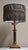 1990s Vintage Table Lamp with Ornate Brass Base and Blue Fabric Shade, 1990s For Sale - Image 5 of 7