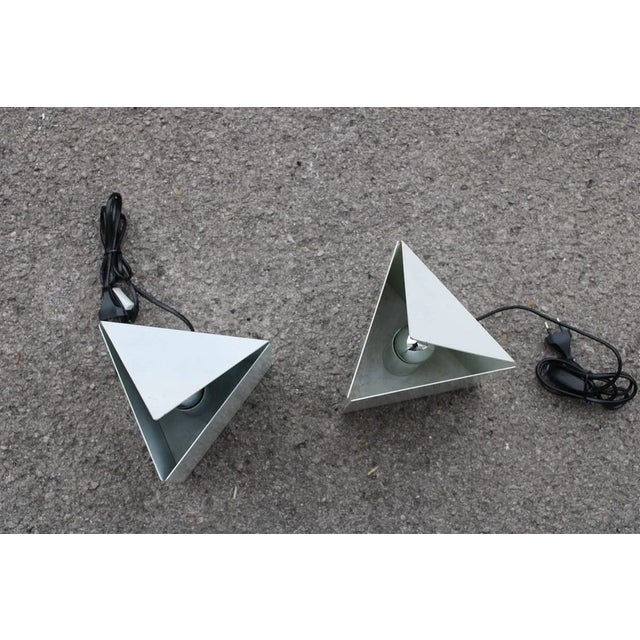 Triangle Table Lamps from Lamperti, 1970s, Set of 2 For Sale - Image 10 of 10
