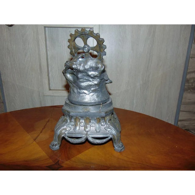 Art Nouveau Zinc Base For Sale - Image 4 of 8