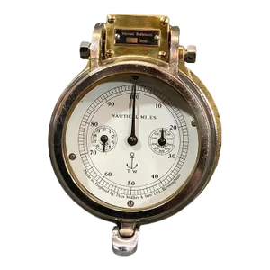 Solid Brass Ships Nautical Miles Gauge