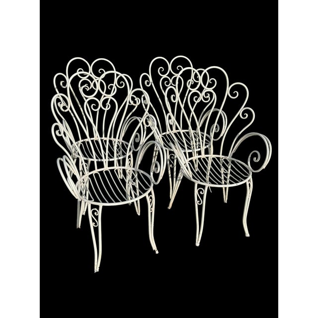 Provencal Armchairs in Wrought Iron, 1960s, Set of 4 For Sale - Image 6 of 14