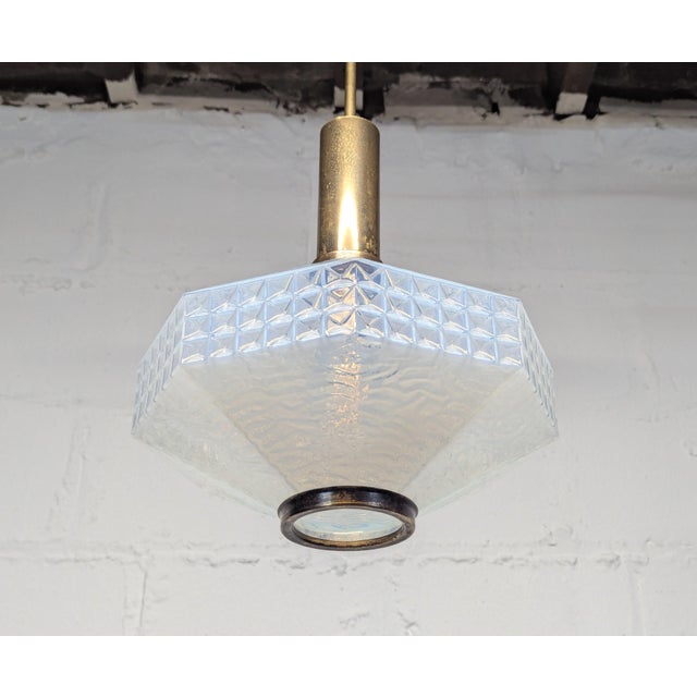 AVMazzega Rare 1960s Italian Murano Glass Pendant Lamp by Av Mazzega For Sale - Image 4 of 8
