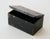 Metal 30s Vintage Industrial Metal Steel Tool Box With Rusty Patina and Chipping Black Paint For Sale - Image 7 of 17