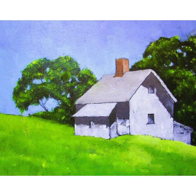 Santa Cruz Hills Farmhouse11x14 Lynne French California Landscape For Sale - Image 4 of 6