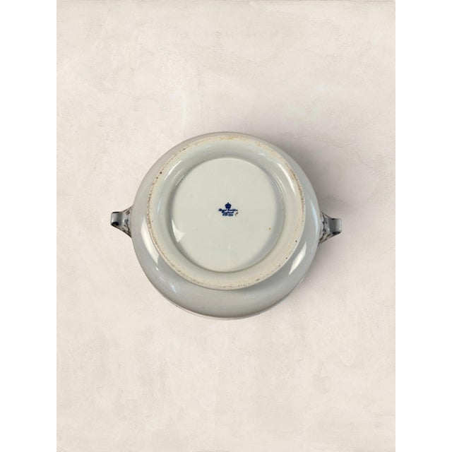 Antique Blue and White Porcelain Serving Tureen With Lid For Sale - Image 13 of 13