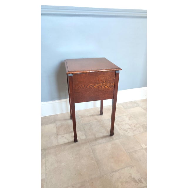 Wood Mid-Century Modern Oak Sewing Box, 1940s For Sale - Image 7 of 14