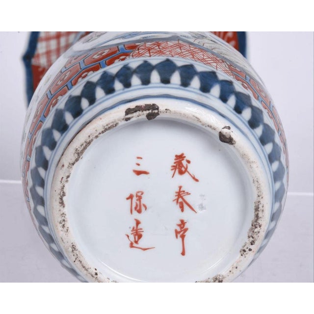 Antique Japanese Arita Imari Porcelain Vase Table Lamps, Set of 2 For Sale - Image 4 of 8