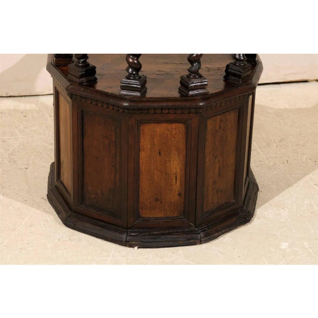 18th Century Italian Wooden Carved Round about Chair For Sale - Image 9 of 11