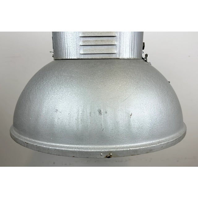 Large Oval Industrial Polish Factory Pendant Lamp from Predom Mesko, 1960s For Sale - Image 4 of 13
