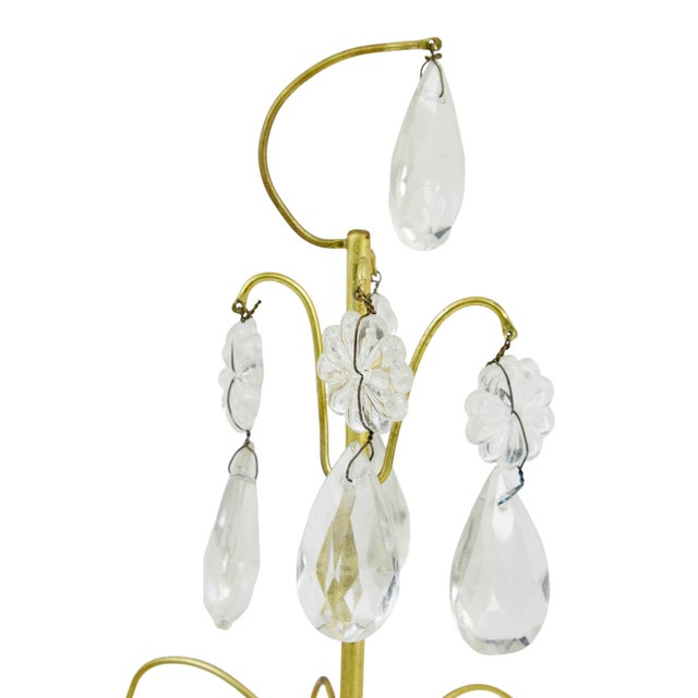 Mid-Century Brass and Cut Glass Decorative Candlesticks, 1960, Set of 2 For Sale - Image 4 of 7