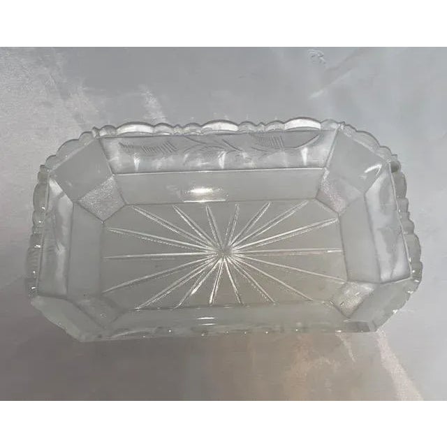 Glass Antique Early 20th Century McKee & Brothers Candy Tray For Sale - Image 7 of 9