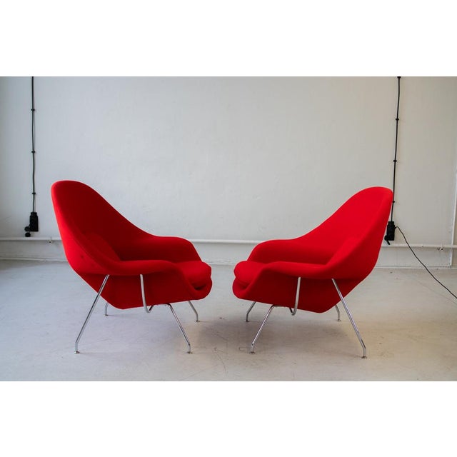 Red Set of Womb Chairs by Eero Saarinen for Knoll Inc. For Sale - Image 8 of 18