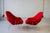Red Set of Womb Chairs by Eero Saarinen for Knoll Inc. For Sale - Image 8 of 18